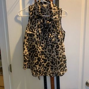 Small sheer cheetah tank